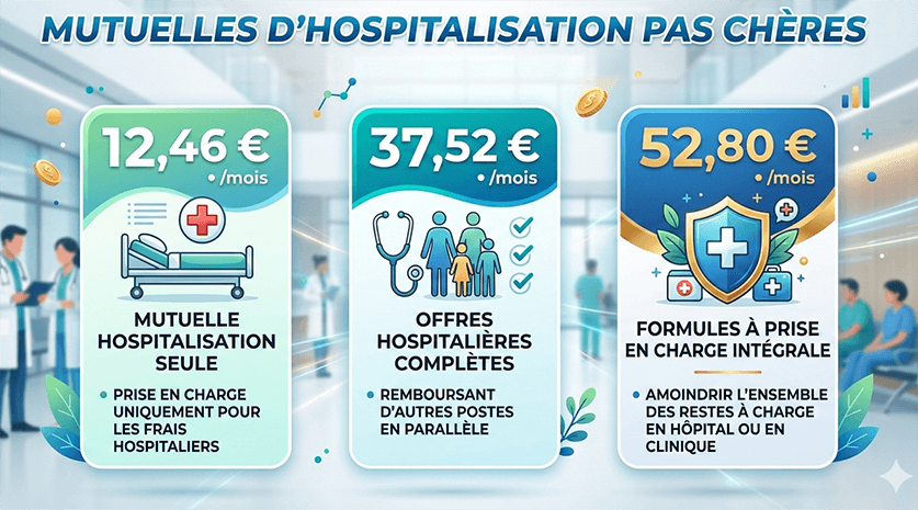 Mutuelle hospitalisation pas chère Mutuelle hospitalisation seule ou complète pas cher